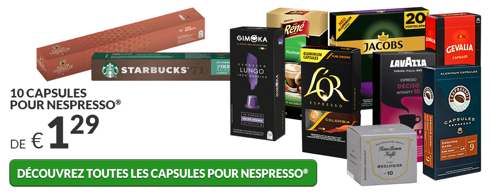 Capsules compatibles Nespresso 5,5 g paquet de 30