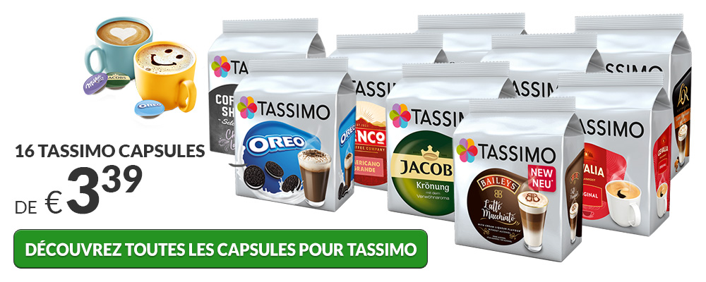 Tassimo Dosettes de chocolat chaud Cadbury (lot de 5, 40 capsules